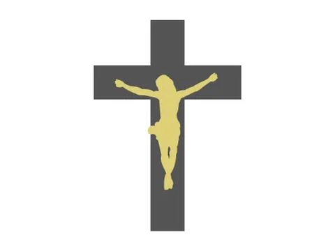 Christ on a cross symbol Stock Illustration