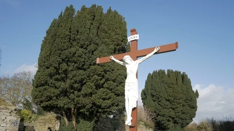 Christ on the cross v2 스톡 동영상 124125737