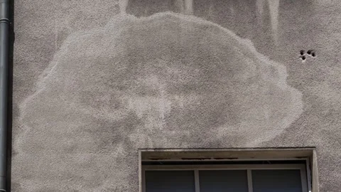 Christ face on the facade of Sierck Les Bains building France divine god Stock Footage 331007585
