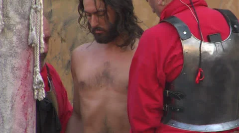 Christ flagellation 03 Stock Footage 22558477
