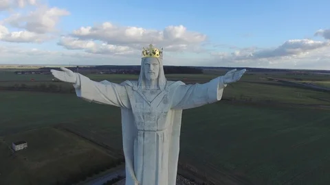Christ the King, aerial view Stock Footage 85621062