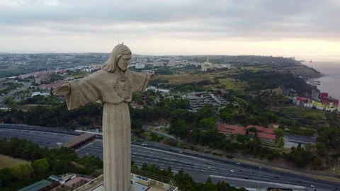 Christ the King Statue in Lisbon Stock Footage 157610218