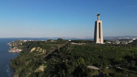 Christ the King Statue in Lisbon Stock Footage 250027230