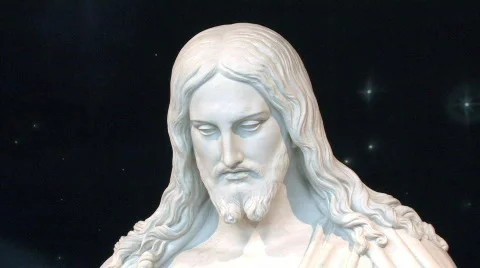 Christ pan face to hand HD Stock Footage 95641