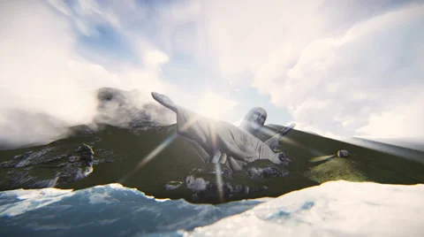 Christ the Redeemer destroyed Stock Footage 35222304