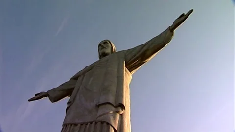 Christ Redeemer Statue in Rio Video stock 80168830