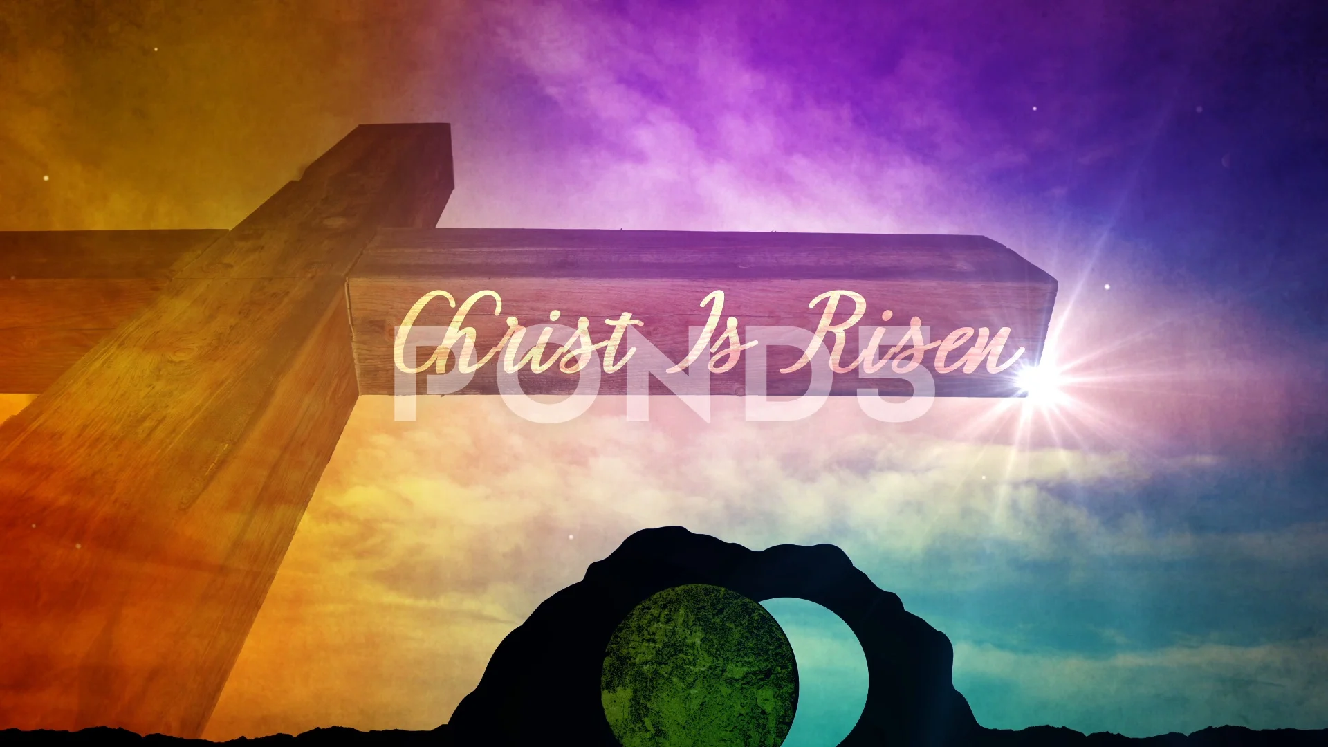 easter he is risen tomb