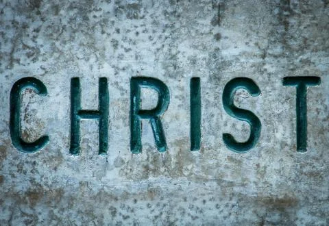 Christ in rock Stock-Fotos