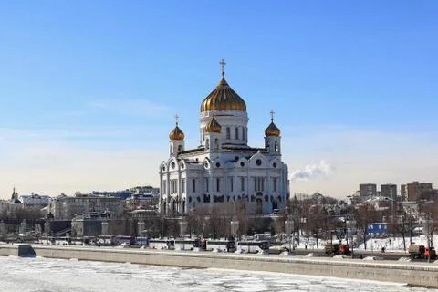 Christ the Savior Cathedral in March Stock Photos