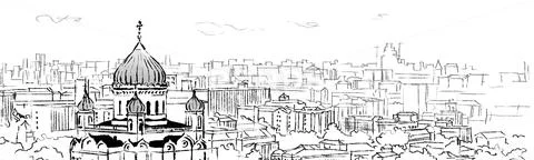 Christ the saviour cathedral illustration Stock Photos