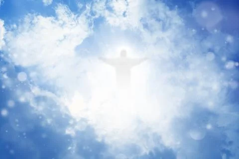 Christ in sky Illustrazione stock