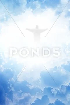 Christ in sky Stock Illustration