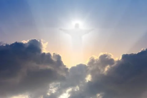 Christ in sky Stock Illustration