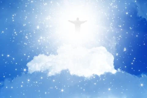 Christ in sky 库存插图