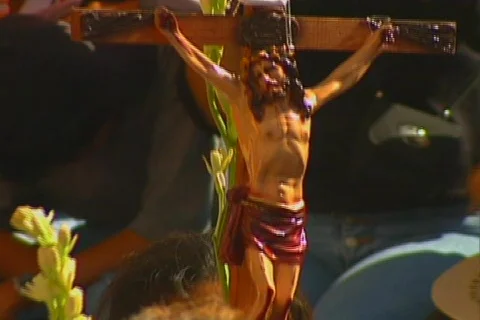 Christ statue Video stock 492137