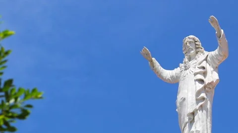 Christ statue  Stock Footage 58671995