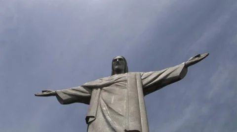 Christ statue in Rio de Janeiro Vídeo Stock 7756641
