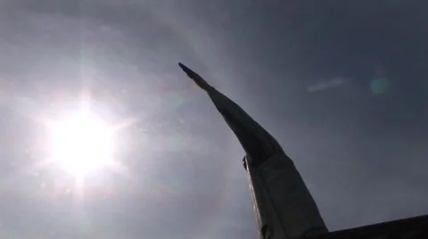Christ statue in Rio de Janeiro Vídeo Stock 7756652