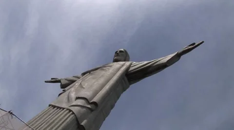 Christ statue in Rio de Janeiro Vídeo Stock 7756653