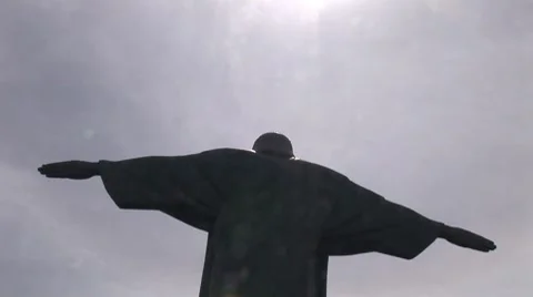 Christ statue in Rio de Janeiro Vídeo Stock 7756655