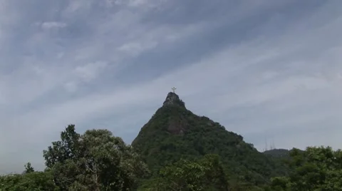 Christ statue in Rio de Janeiro Vídeo Stock 7756659