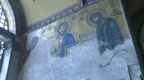 Christ Wall 2 Hagia Sofia Video stock 40518781