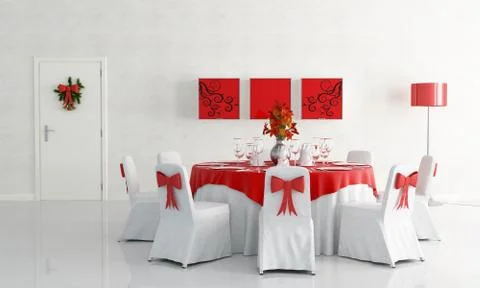 Christamas dining room Stock Illustration