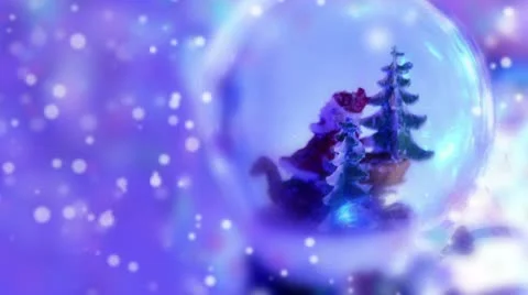 Christamas snow globe Stock Footage 8993375