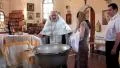 Christening of little baby in orthodox church (infant baptism) HD Footage