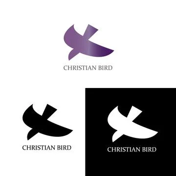 Christian bird logo Illustrazione stock