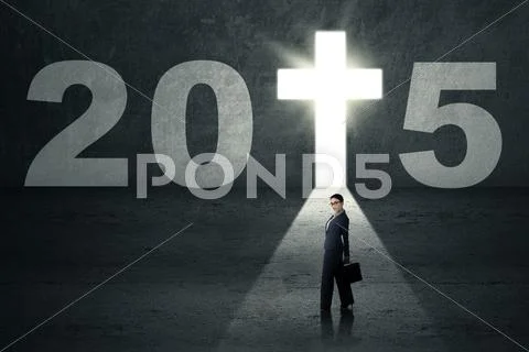Christian businesswoman on spiritual way Stock Photos