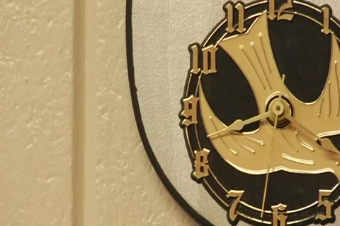 Christian Clock on Wall Stock Footage 294146