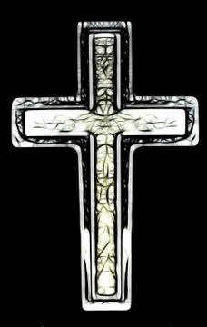 Christian cross art Stock Illustration