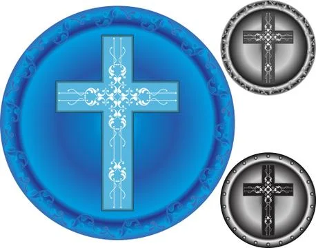 Christian cross design Stock Illustration