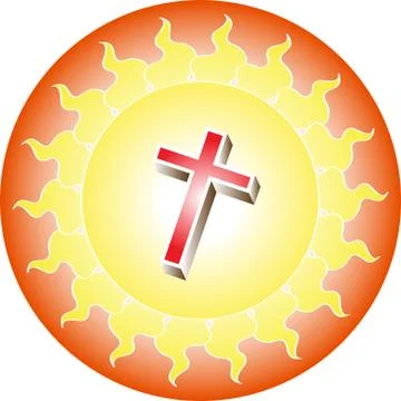 Christian cross design Stock Illustration