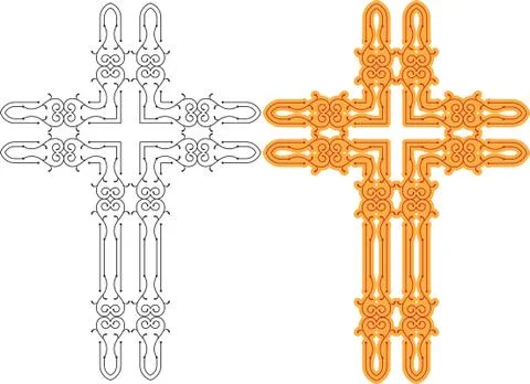 Christian cross design Stock Illustration