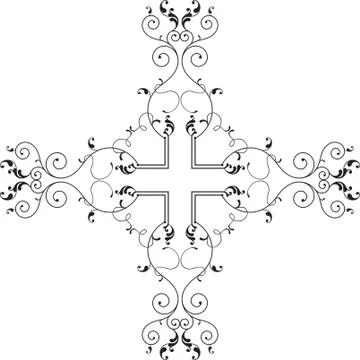 Christian cross design Stock Illustration