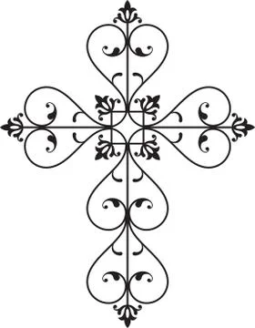 Christian cross design Stock Illustration