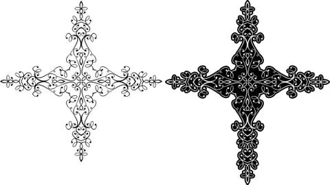Christian Cross Design Stock Illustration