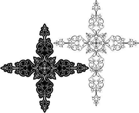 Christian Cross Design Stock Illustration