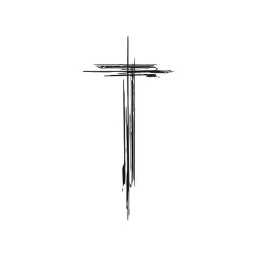 Christian cross grunge vector illustration Stock Illustration