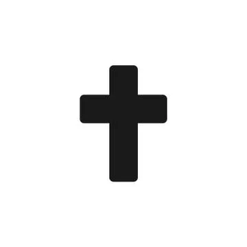 Christian cross icon vector Stock Illustration