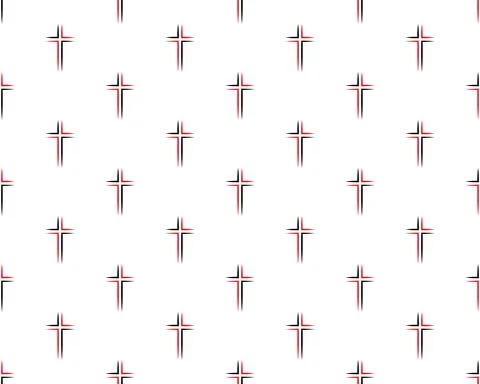 Christian cross pattern. Simple illustration of christian cross vector patter 库存插图