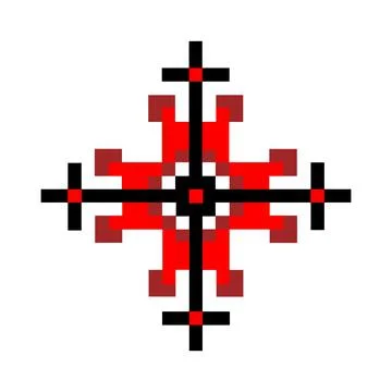 Christian cross stitch pattern, vector. Stock Illustration