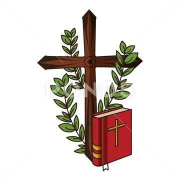 Christian cross symbol Stock Illustration ~ #106667240