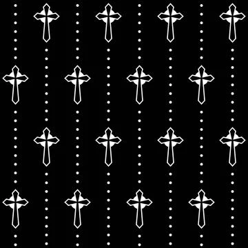 Christian Cross Vertical Stripe Pattern Vector Background Stock Illustration