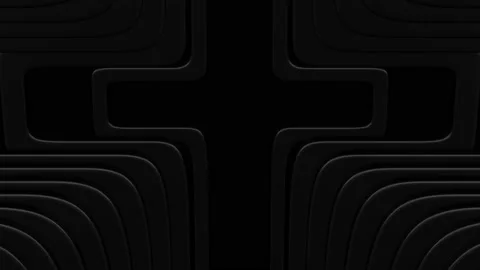 Christian crosses on the black surface. 3D rendering. Stock Footage 178487328