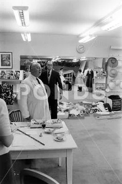 Photograph: Christian Dior and Staff Prepare for Fashion Show in Paris ...