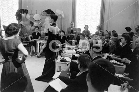 Photograph: Christian Dior and Staff Prepare for Fashion Show in Paris ...