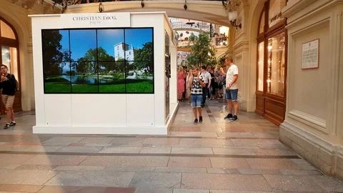 Christian dior Store in shopping mall Stock Video Pond5